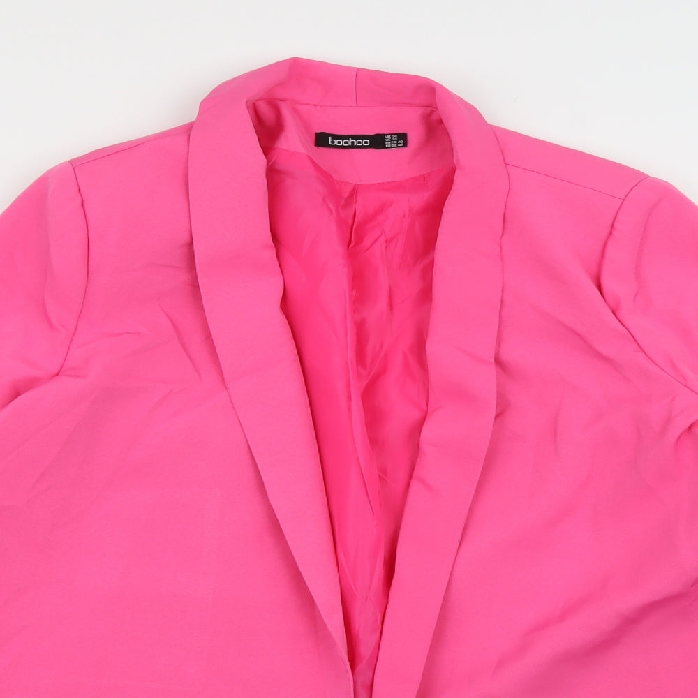 Boohoo Womens Pink   Jacket Blazer Size 14