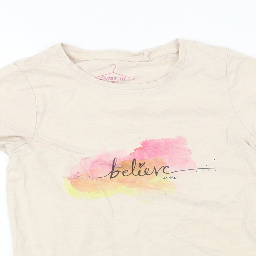 NEXT  Girls Ivory   Basic T-Shirt Size 7 Years