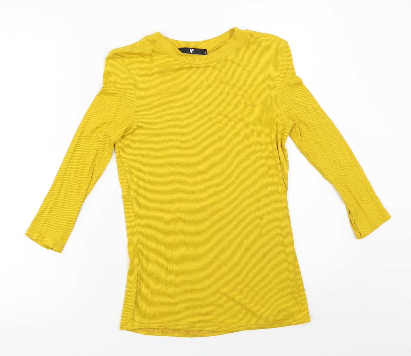 Very Womens Yellow   Basic T-Shirt Size 10