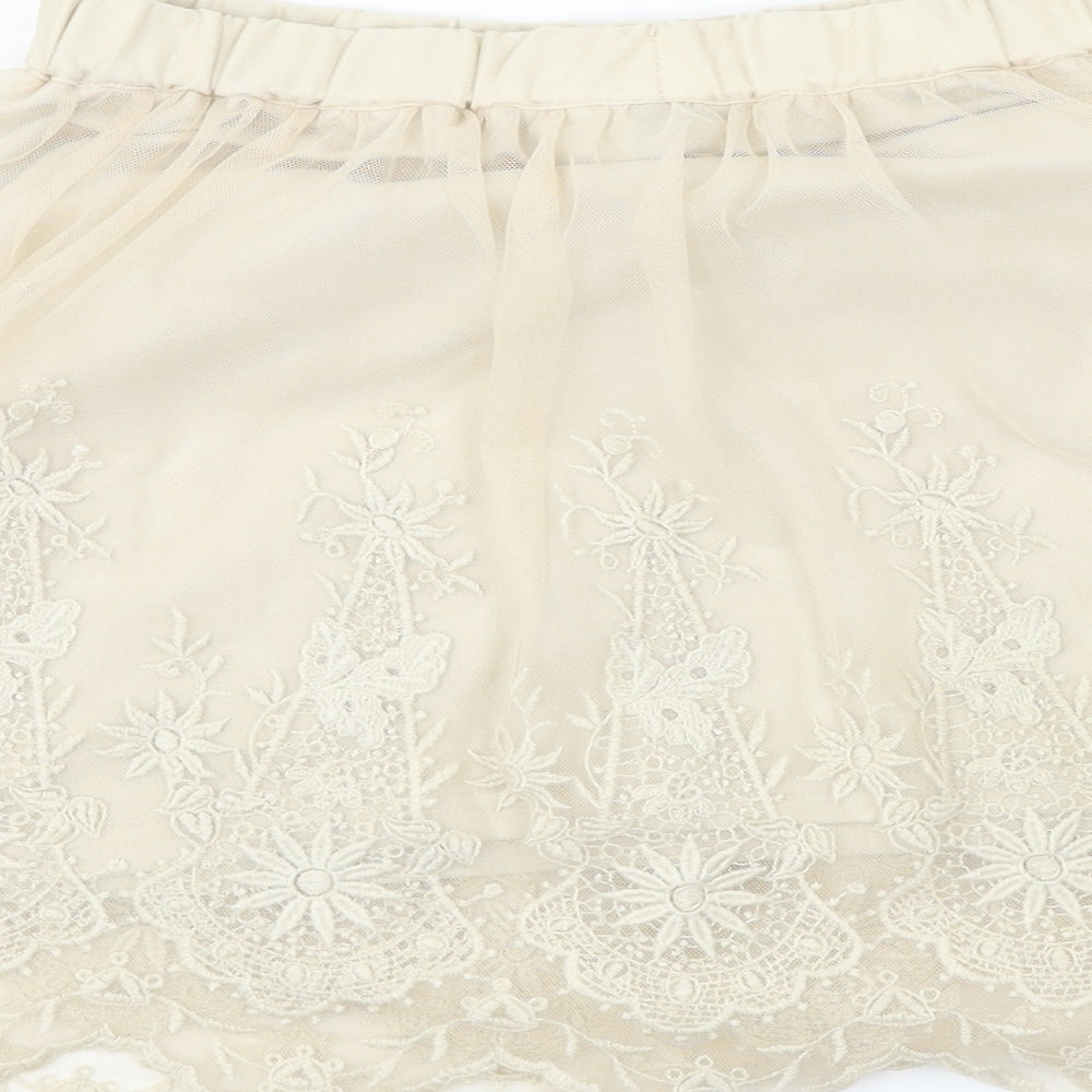 H&M  Womens Beige   A-Line Skirt Size 8