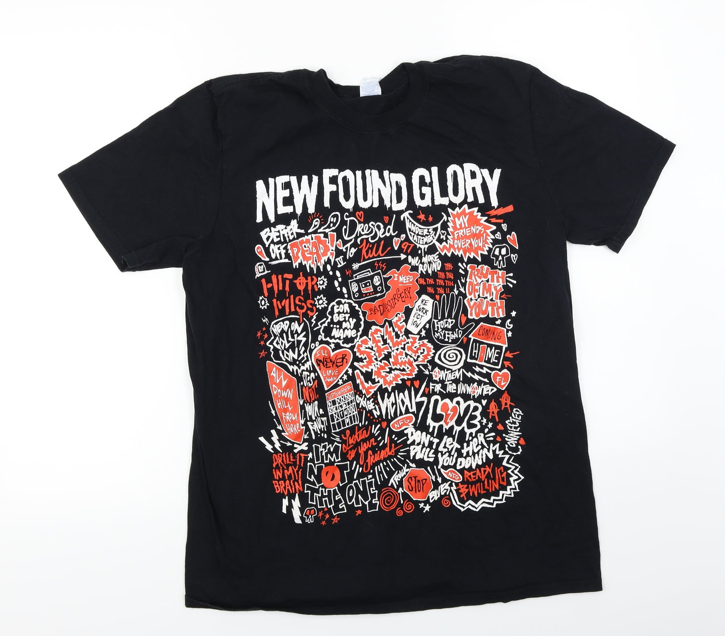 Gildan  Mens Black    T-Shirt Size L