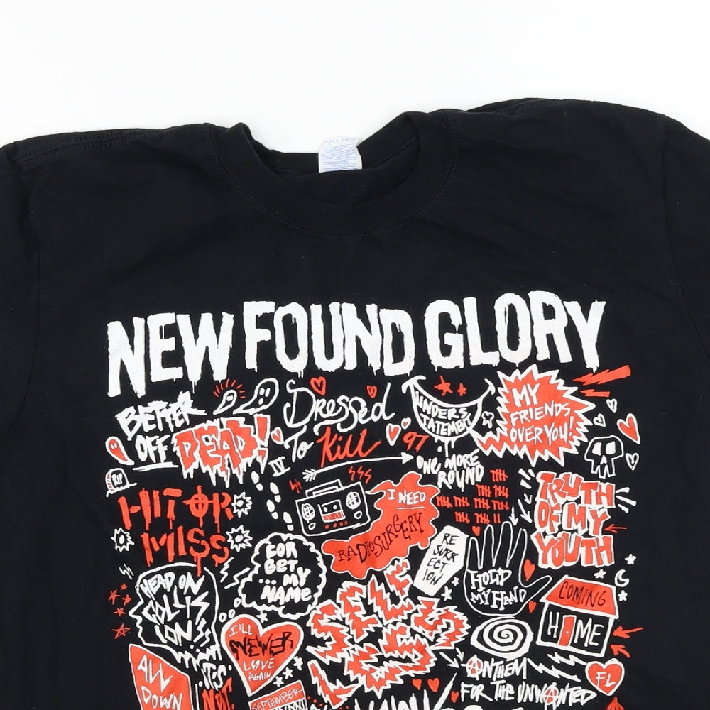 Gildan  Mens Black    T-Shirt Size L