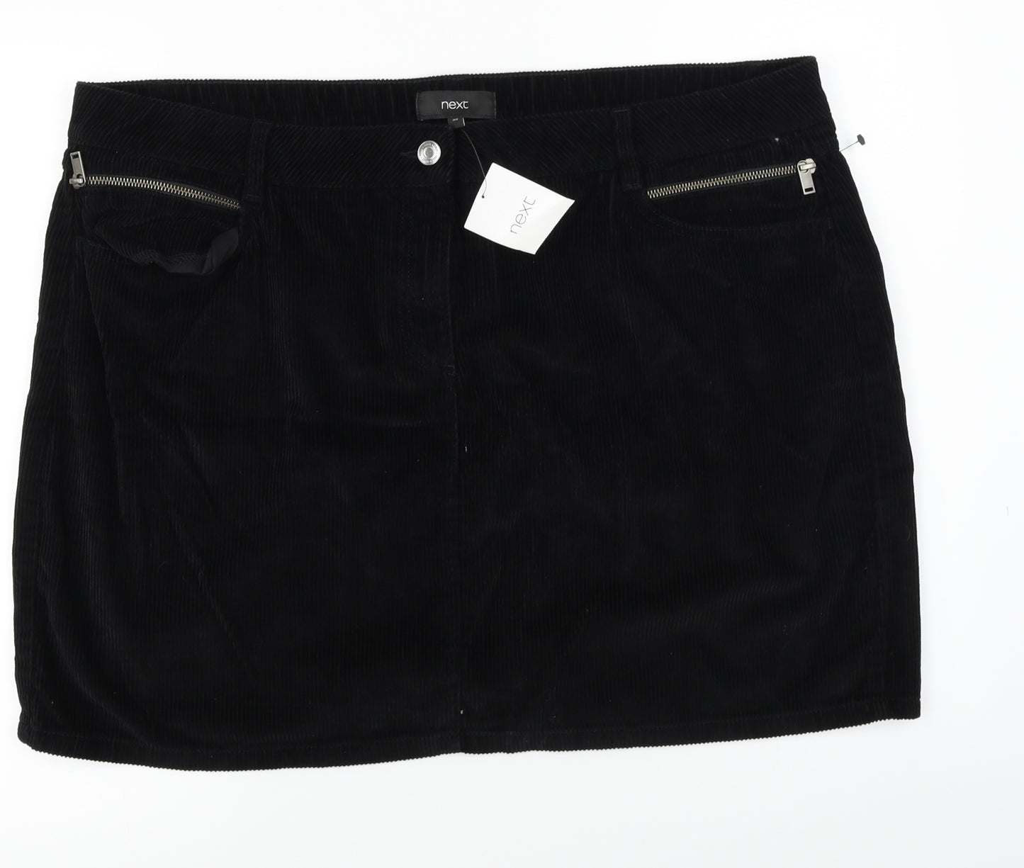 NEXT  Womens Black  Corduroy A-Line Skirt Size 20