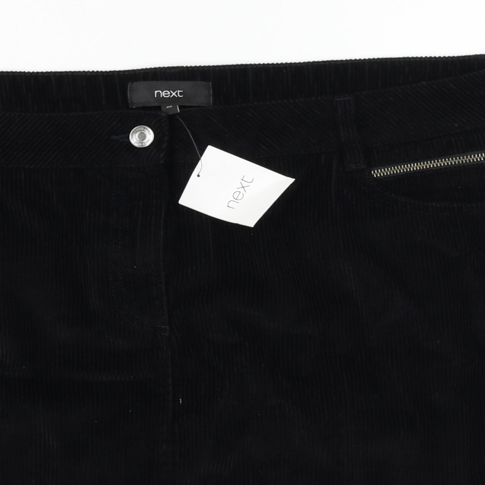 NEXT  Womens Black  Corduroy A-Line Skirt Size 20