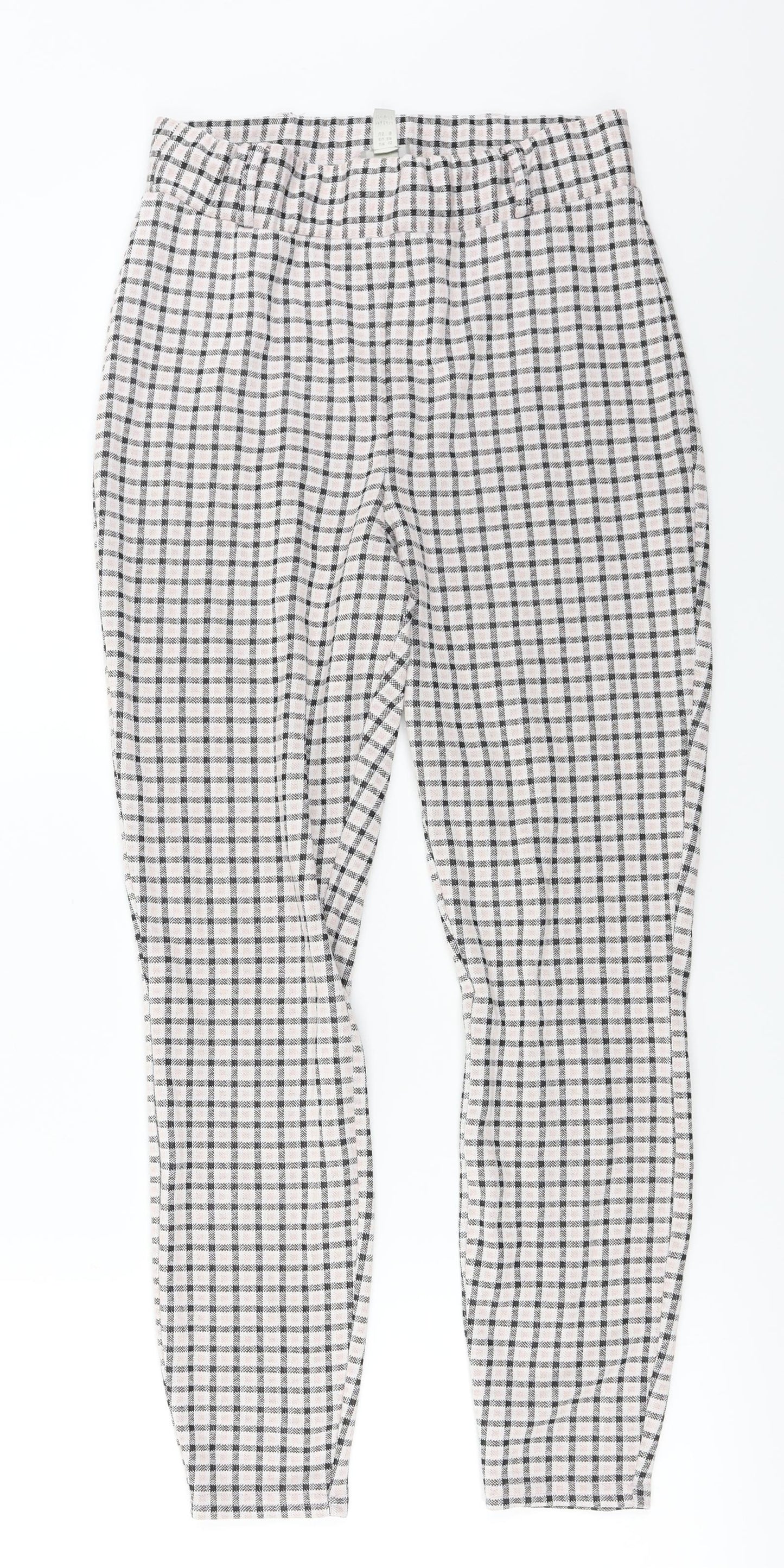 ASOS  Womens Pink Check  Trousers  Size 10 L24 in