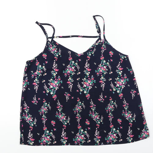 Primark Womens Blue Floral  Basic Blouse Size 12