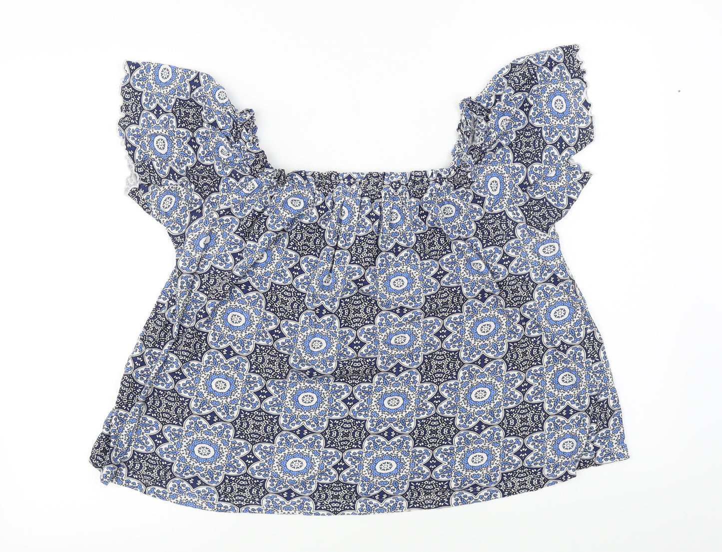 Primark  Womens Blue Floral  Basic Blouse Size 18