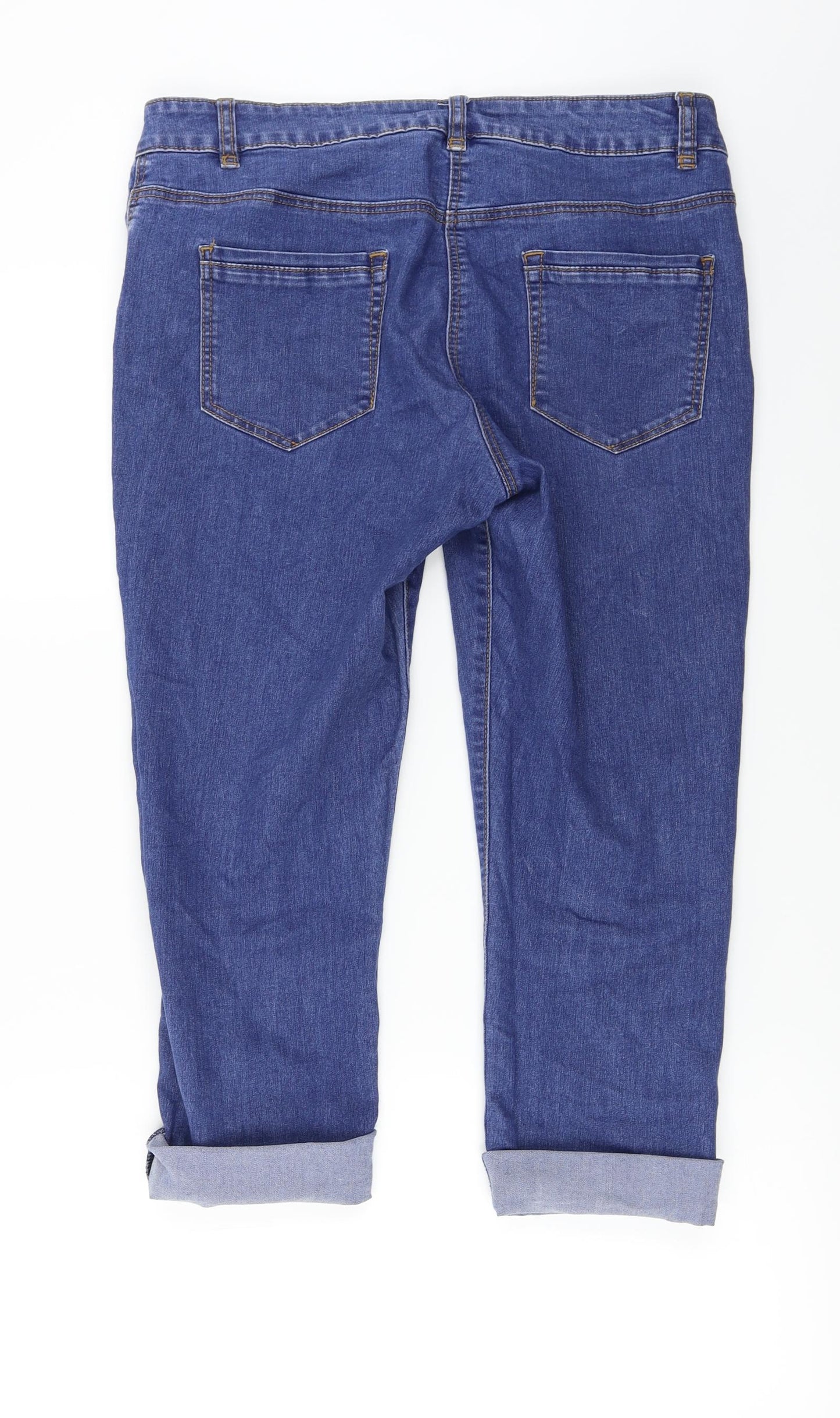 George  Womens Blue   Cropped Jeans Size 14 L20 in