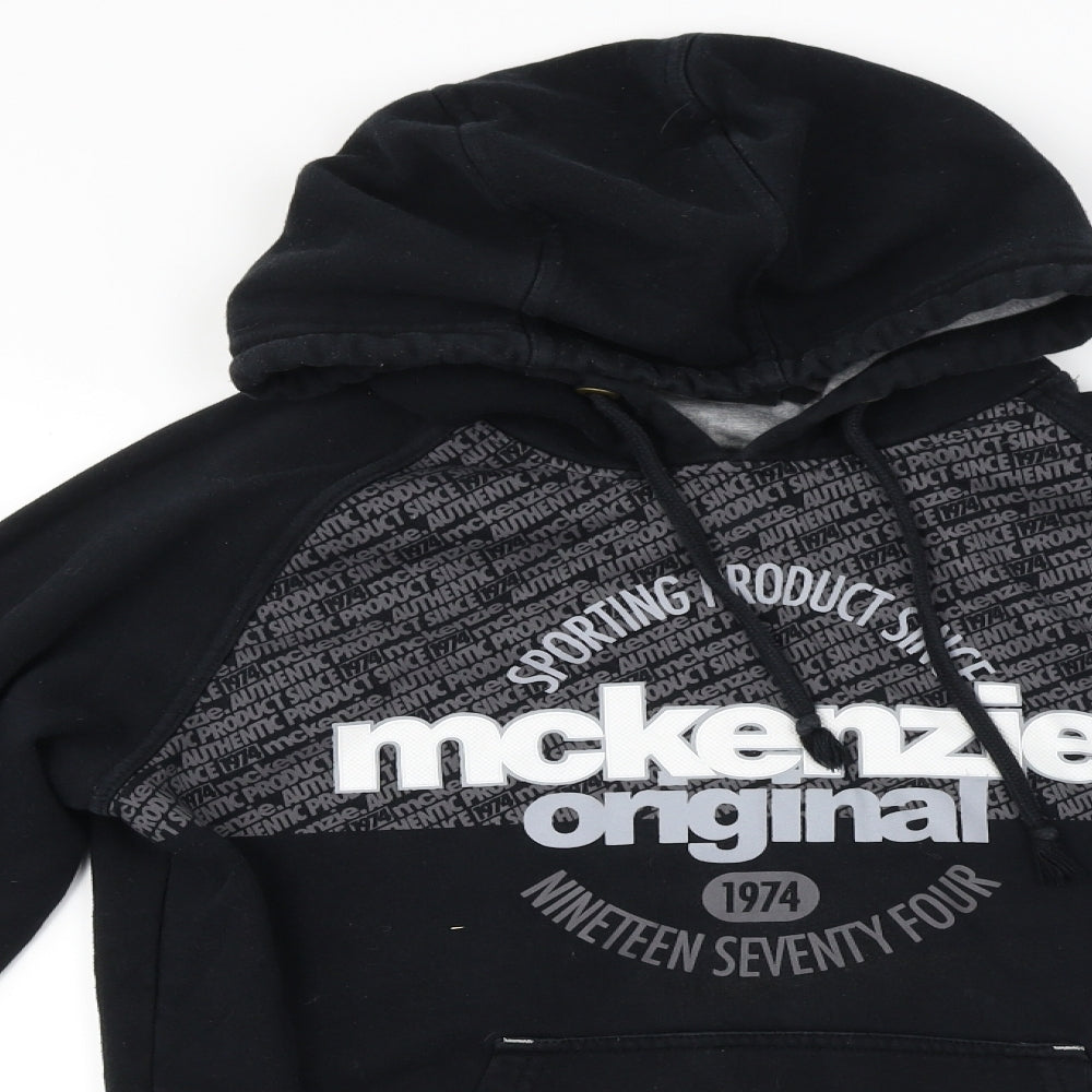 McKenzie  Mens Black   Pullover Hoodie Size S