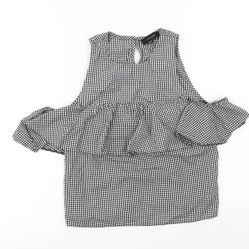 Atmosphere  Womens White Check  Basic Blouse Size 6