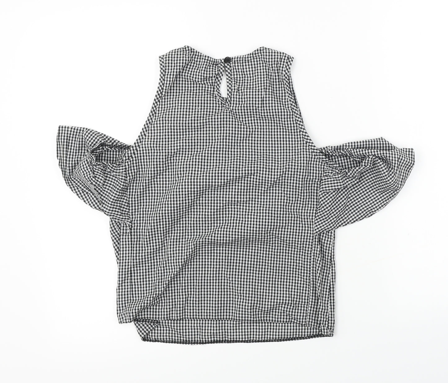 Atmosphere  Womens White Check  Basic Blouse Size 6