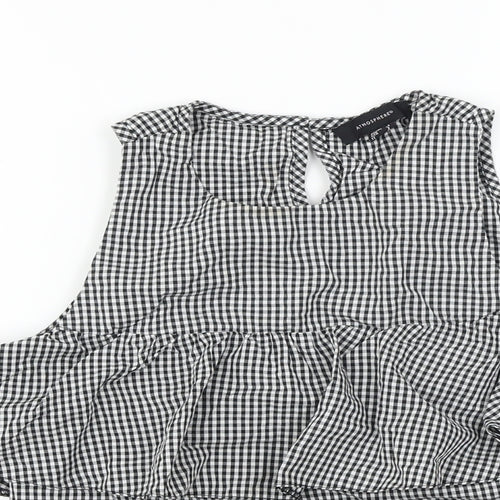 Atmosphere  Womens White Check  Basic Blouse Size 6