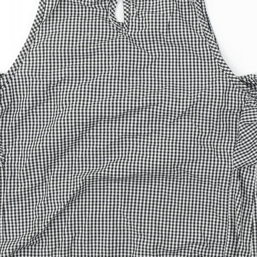 Atmosphere  Womens White Check  Basic Blouse Size 6