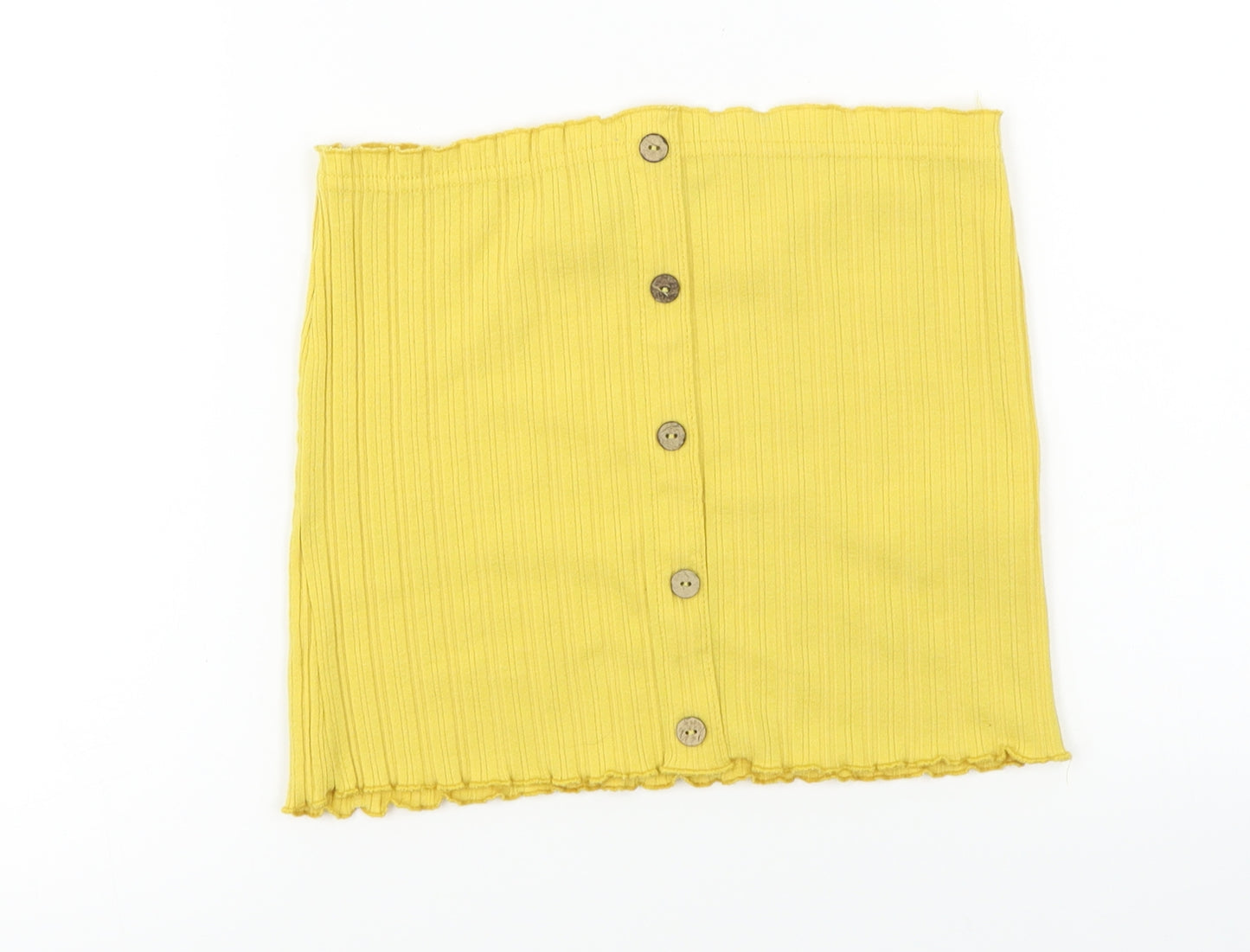 New Look  Womens Yellow   Cropped T-Shirt Size S