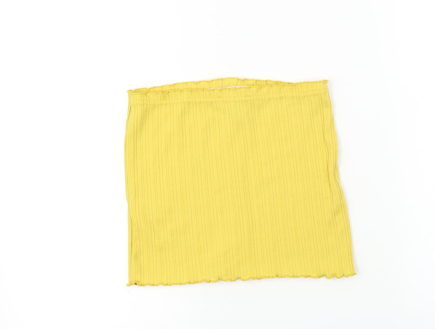 New Look  Womens Yellow   Cropped T-Shirt Size S