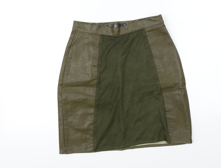 Misguided Womens Brown A-Line Skirt Size 8