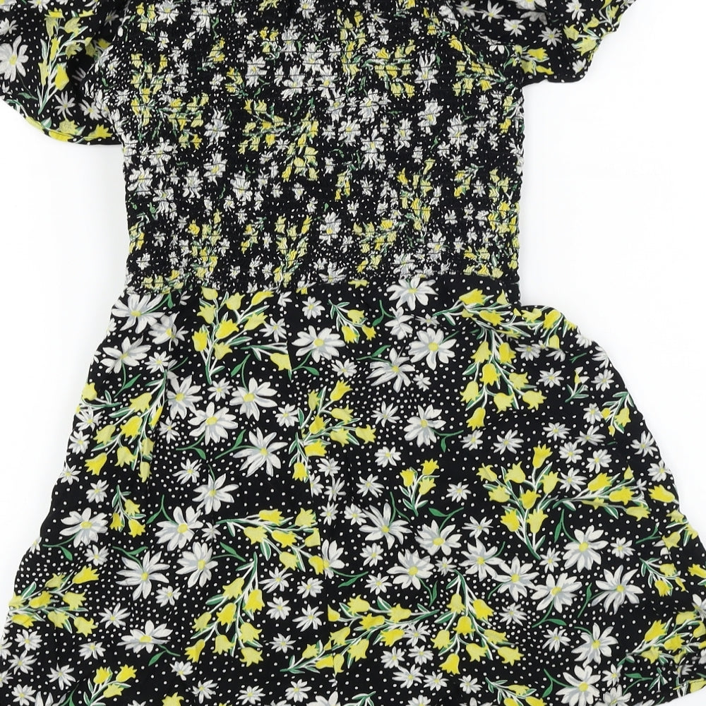 ASOS  Womens Black Floral  Jumpsuit One-Piece Size 8