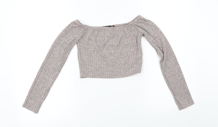 PRETTYLITTLETHING Womens Pink Pullover Jumper Size 8