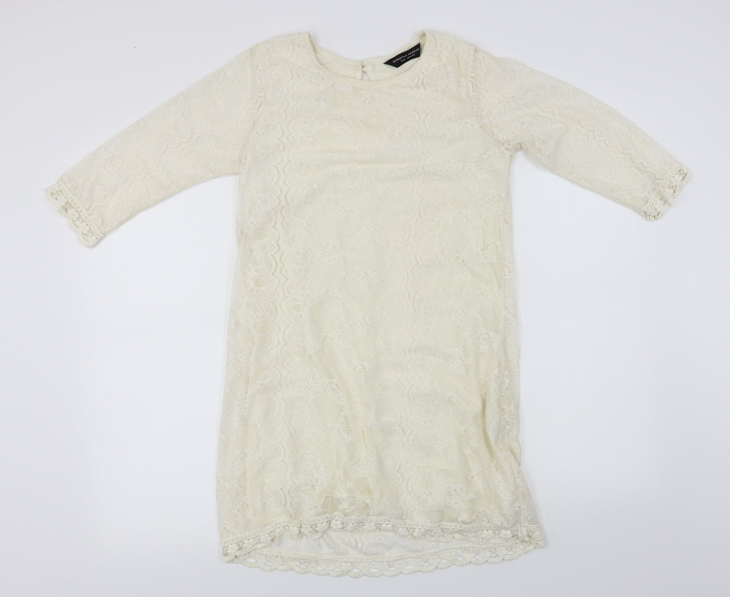 Dorothy Perkins  Womens Ivory   Basic T-Shirt Size 12