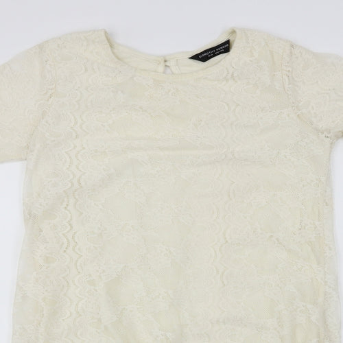 Dorothy Perkins  Womens Ivory   Basic T-Shirt Size 12