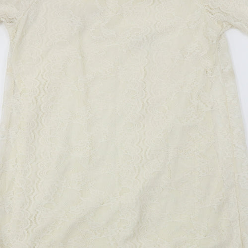 Dorothy Perkins  Womens Ivory   Basic T-Shirt Size 12