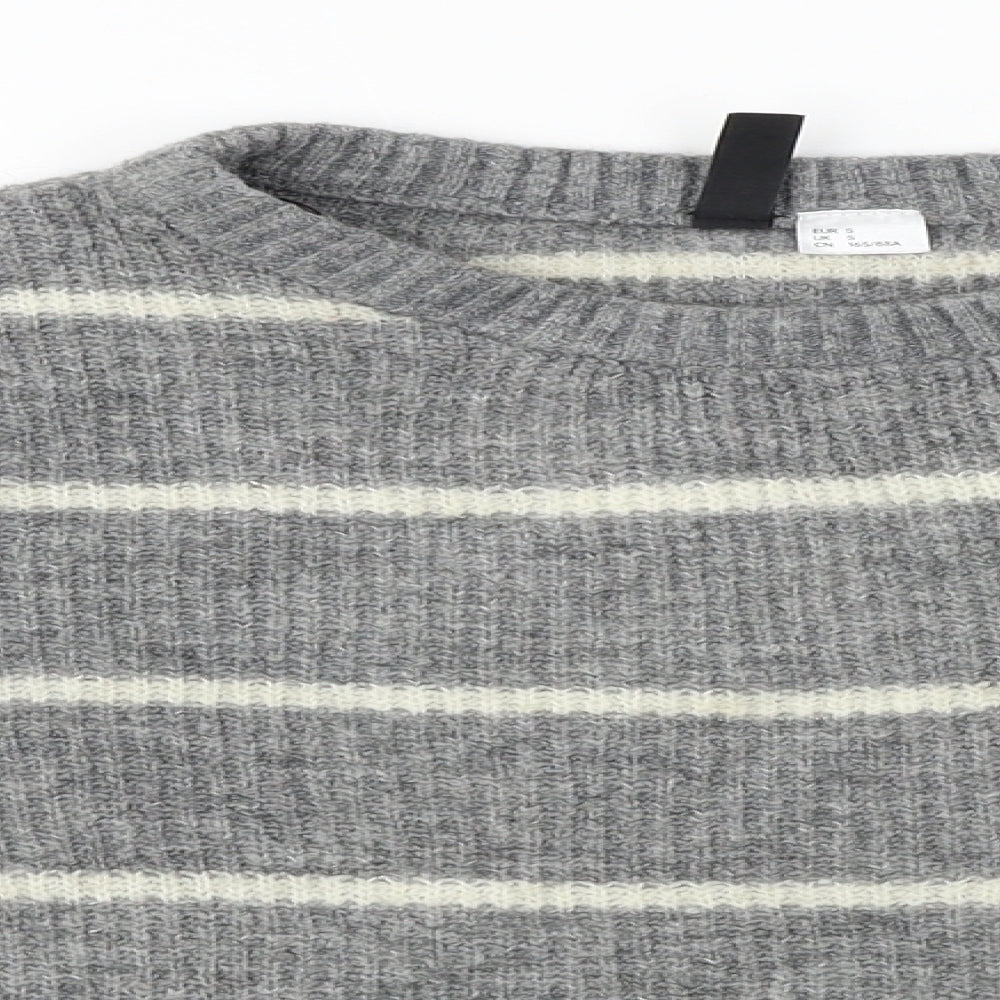New Look  Womens Grey Striped  Pullover Jumper Size S