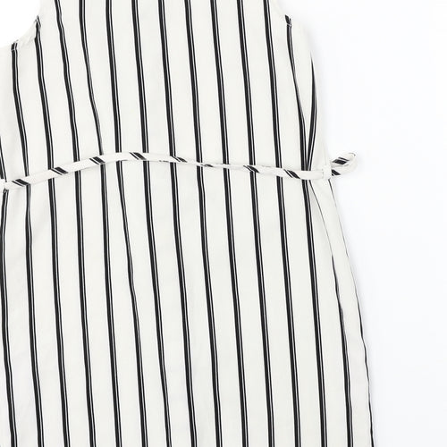 Missguided  Womens White Striped  Basic Button-Up Size 6
