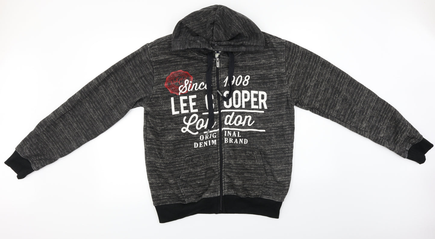Lee Cooper  Mens Brown   Cardigan Hoodie Size L