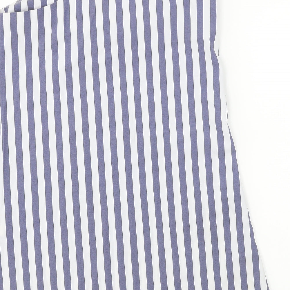 SheIn  Womens White Striped  Basic Blouse Size XS