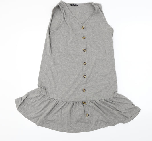 Front view of SHEIN women’s grey a-line, size S