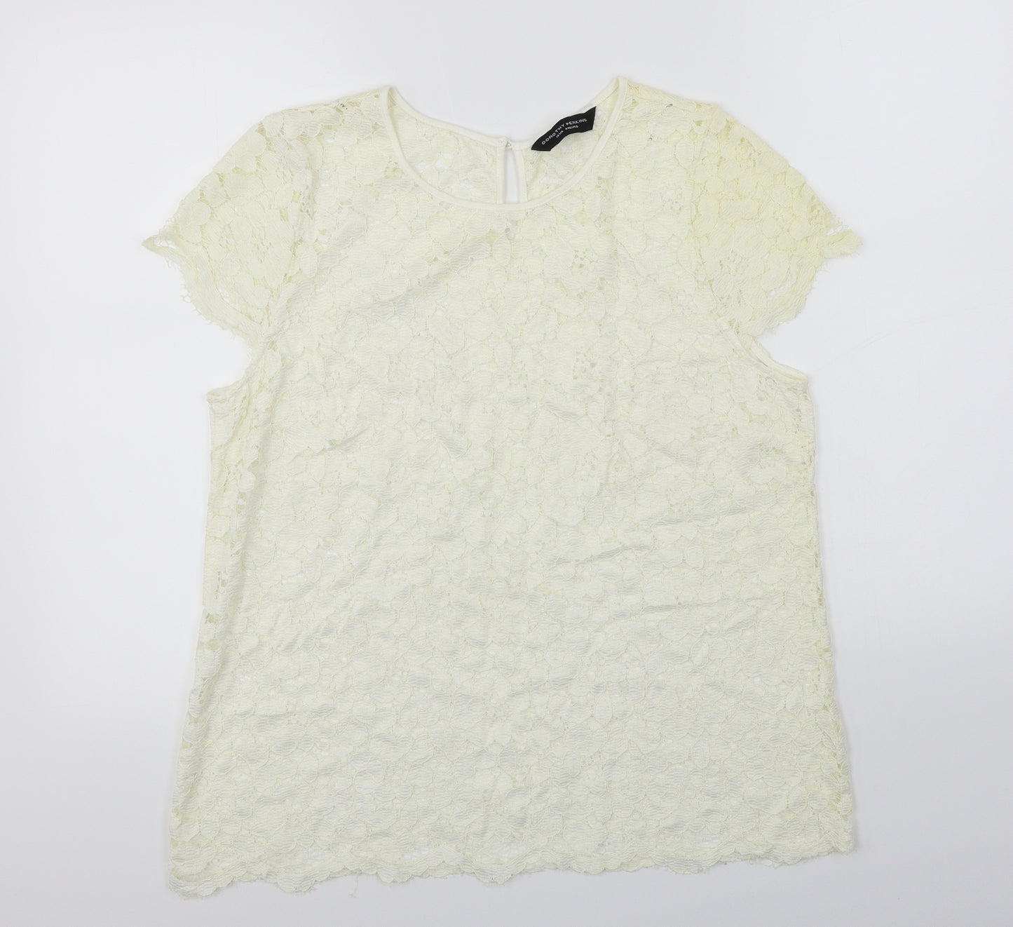 Dorothy Perkins  Womens Ivory Floral  Basic Blouse Size 16
