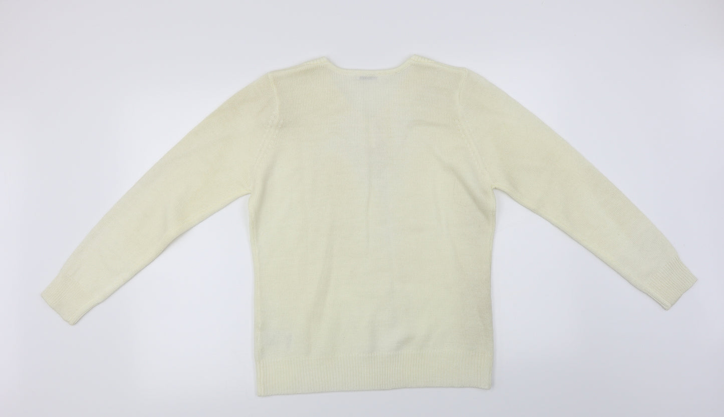 Damart  Womens Ivory   Pullover Jumper Size 8