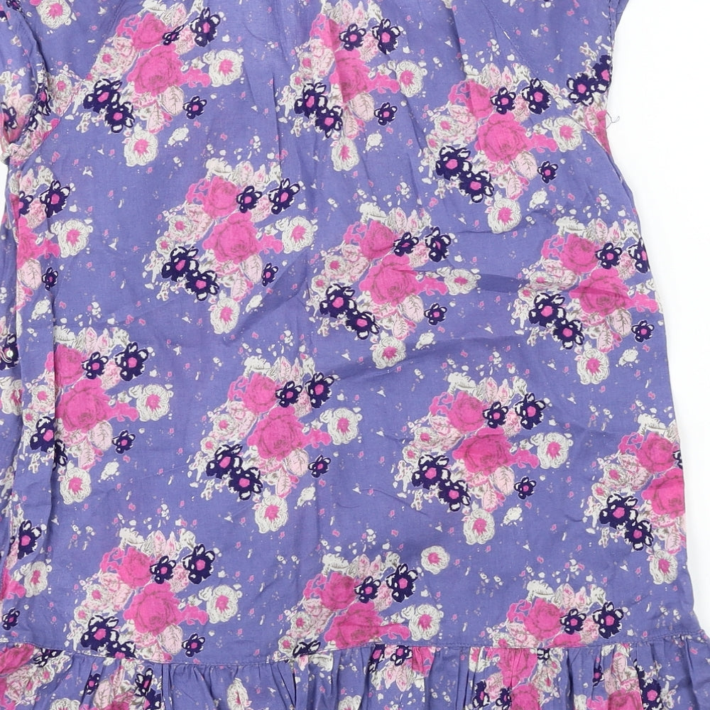 Dorothy Perkins  Womens Purple Floral  Basic Blouse Size 8