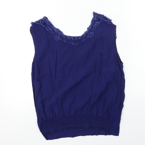 Purple  Womens Purple   Basic Blouse Size 8