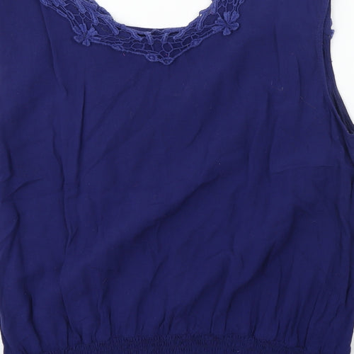Purple  Womens Purple   Basic Blouse Size 8