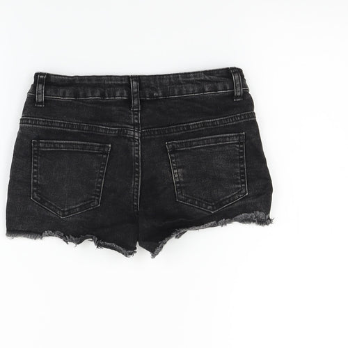 deniem & co Girls Black   Cut-Off Shorts Size 8-9 Years