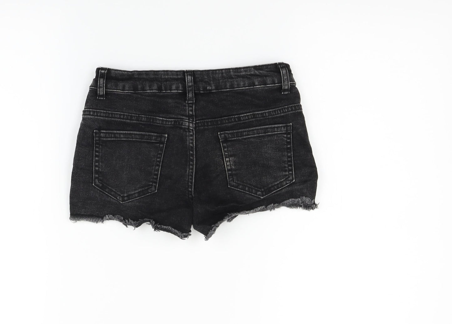 deniem & co Girls Black   Cut-Off Shorts Size 8-9 Years