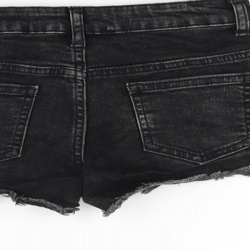 deniem & co Girls Black   Cut-Off Shorts Size 8-9 Years