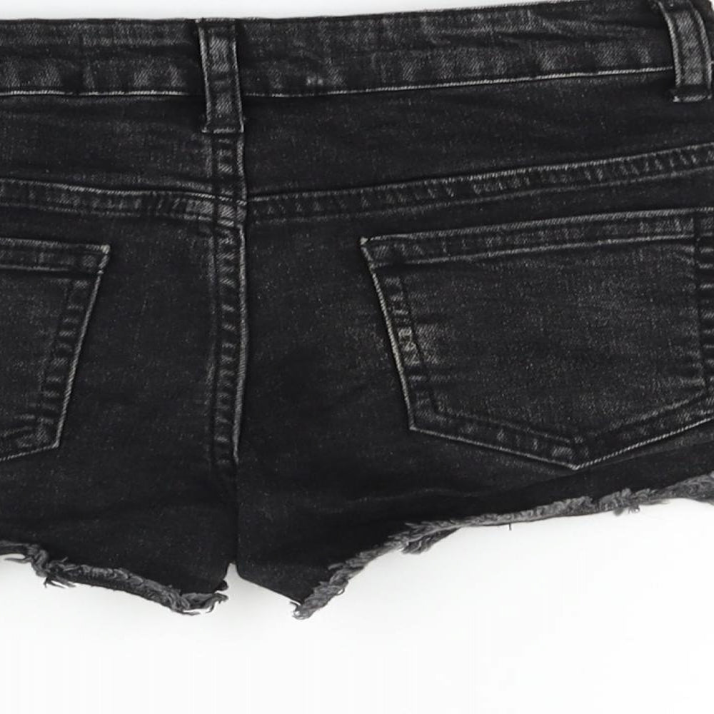 deniem & co Girls Black   Cut-Off Shorts Size 8-9 Years