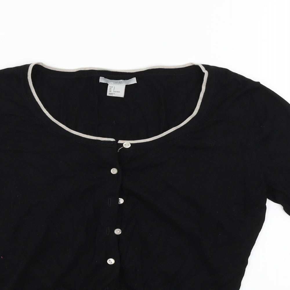 H&M Womens Black   Cardigan Jumper Size S