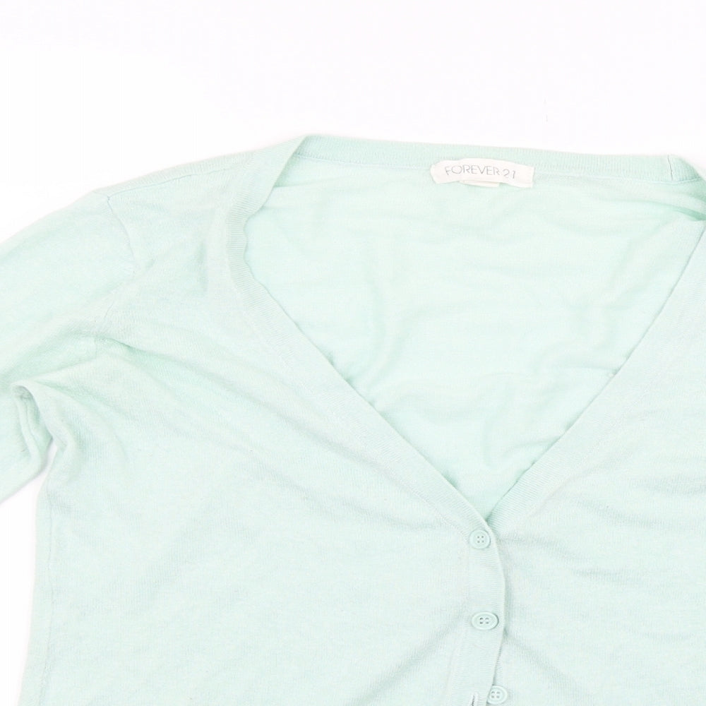 FOREVER 21 Womens Green   Cardigan Jumper Size S