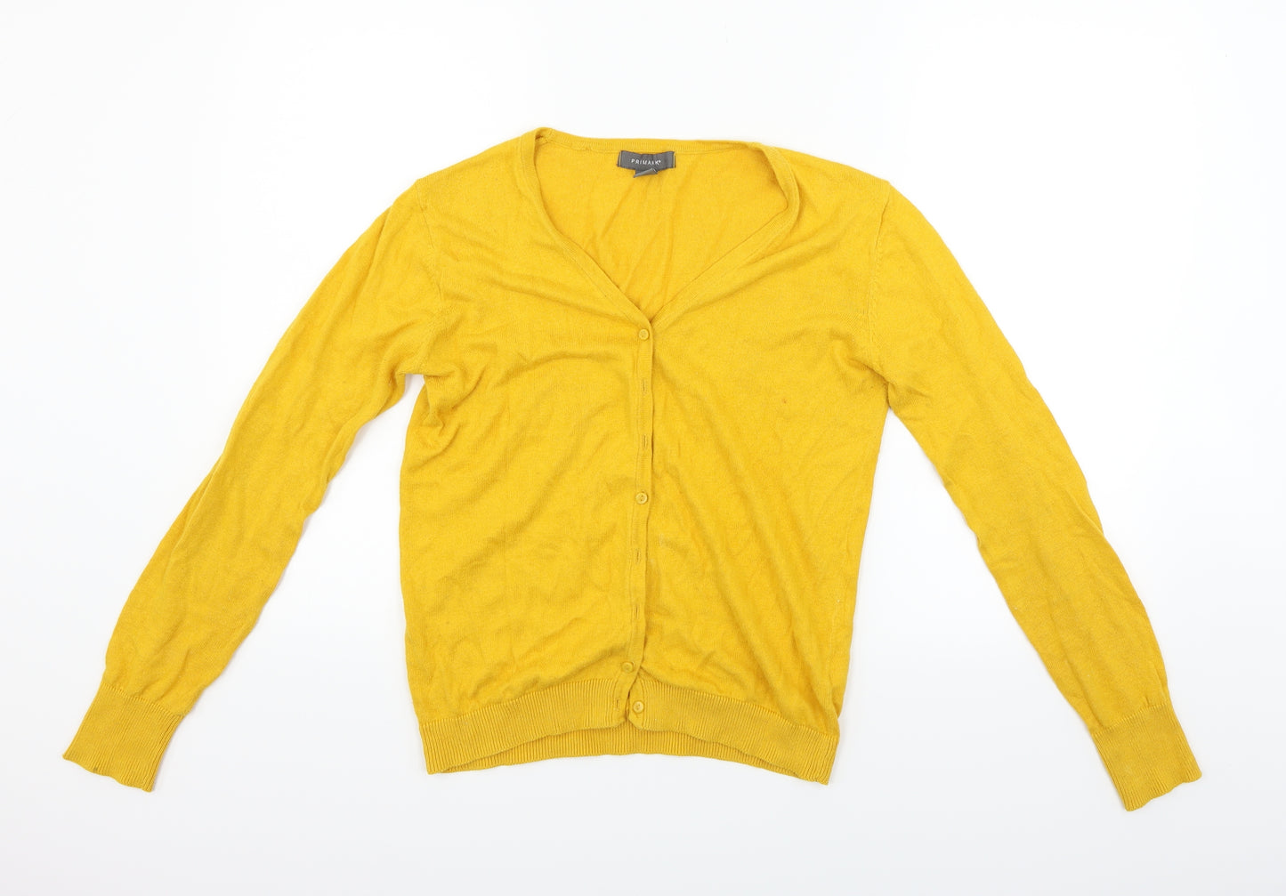 Primark Womens Yellow   Cardigan Jumper Size S