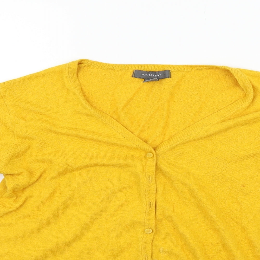Primark Womens Yellow   Cardigan Jumper Size S