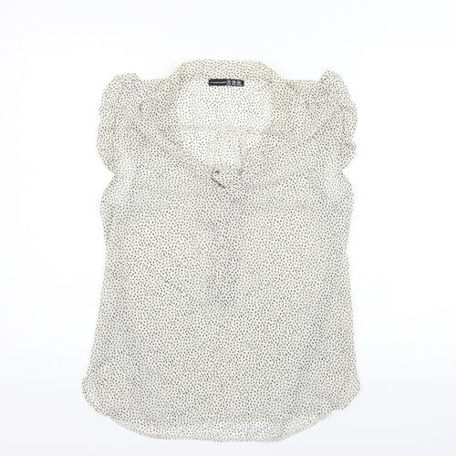 Atmosphere Womens Grey Polka Dot  Basic Blouse Size 10
