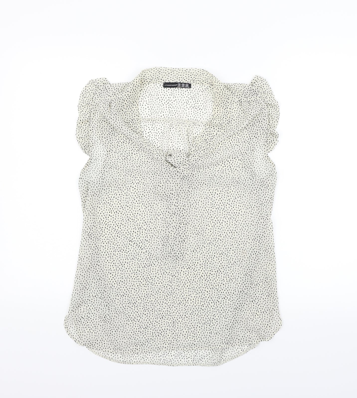 Atmosphere Womens Grey Polka Dot  Basic Blouse Size 10