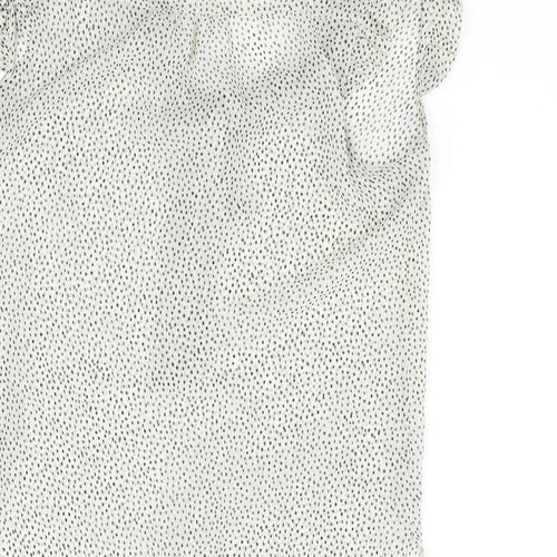Atmosphere Womens Grey Polka Dot  Basic Blouse Size 10