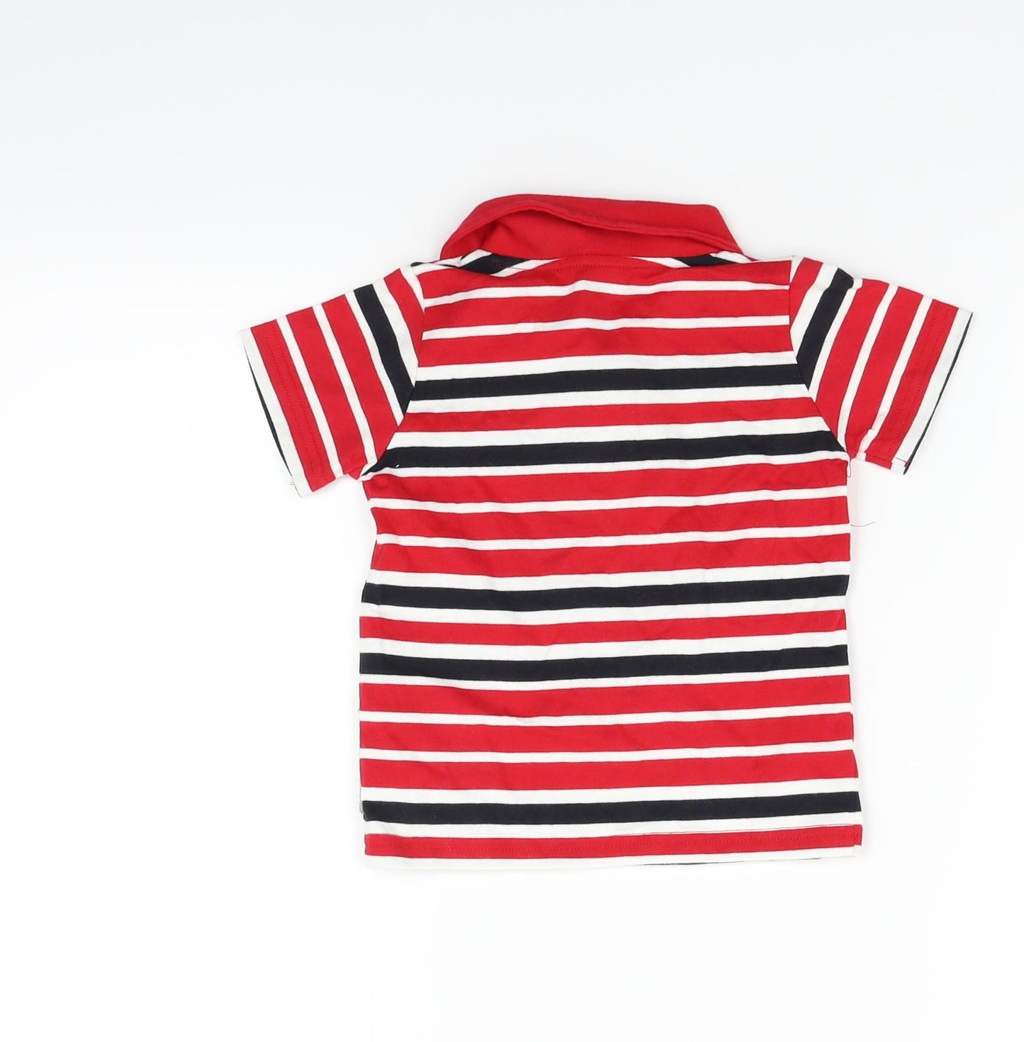 Child of Mine by Carter's  Red Striped  Basic Polo Size 24 Months  - elephant print