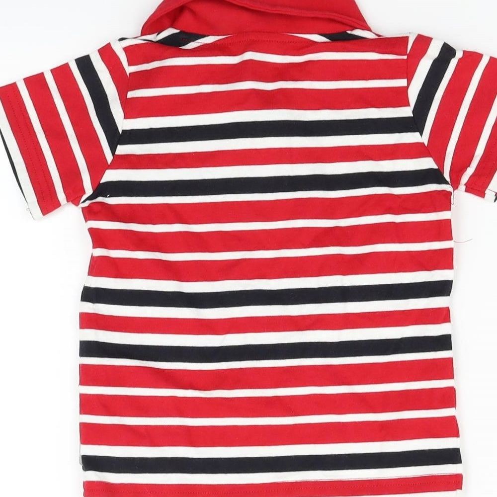 Child of Mine by Carter's  Red Striped  Basic Polo Size 24 Months  - elephant print