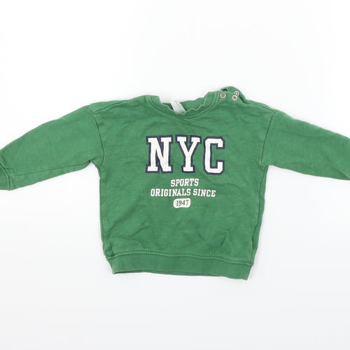 H&M Boys Gold   Pullover Jumper Size 12-18 Months