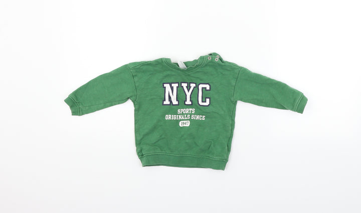 H&M Boys Gold Pullover Jumper Size 12-18 Months